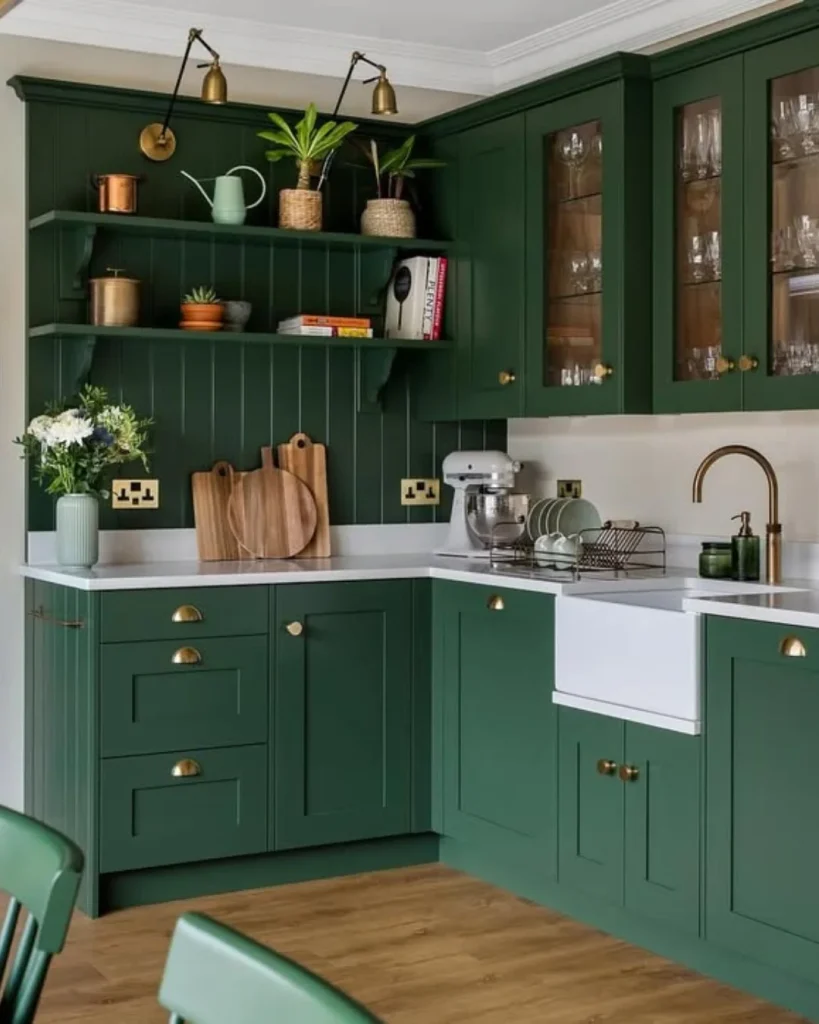 Sleek Modern Green Kitchen