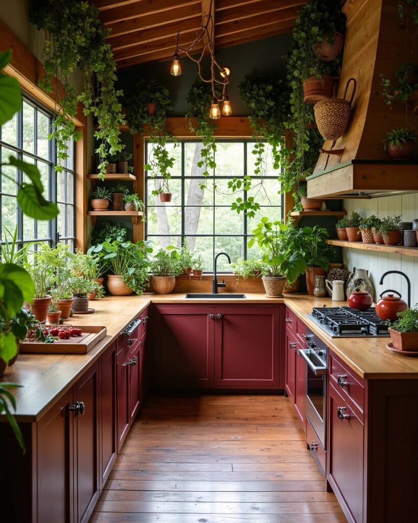 Indoor Garden Boho Kitchen
