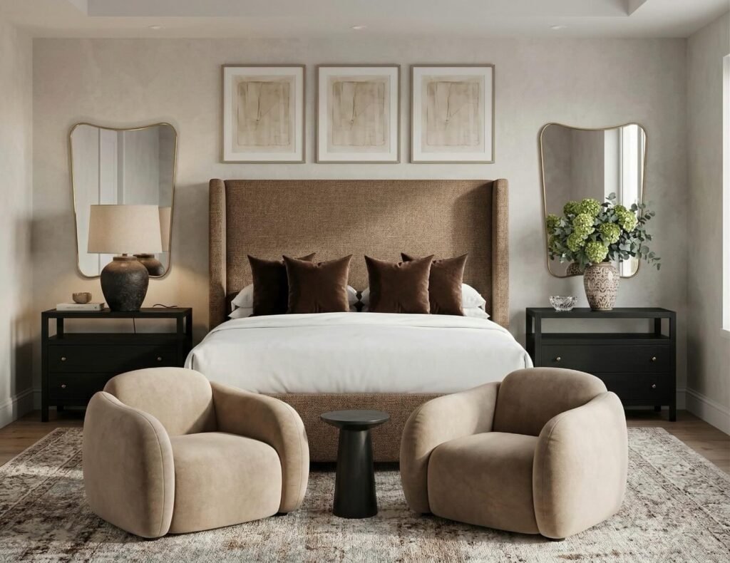Use Matching Mirrors Beside the Bed