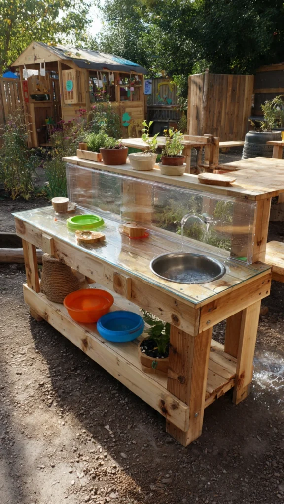 Transparent-Backed Mud Kitchen with Water Play