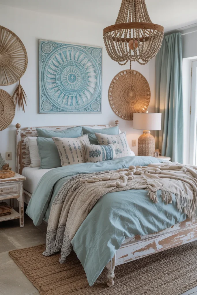 Blue Boho Bedroom