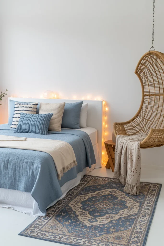 Blue Boho Bedroom