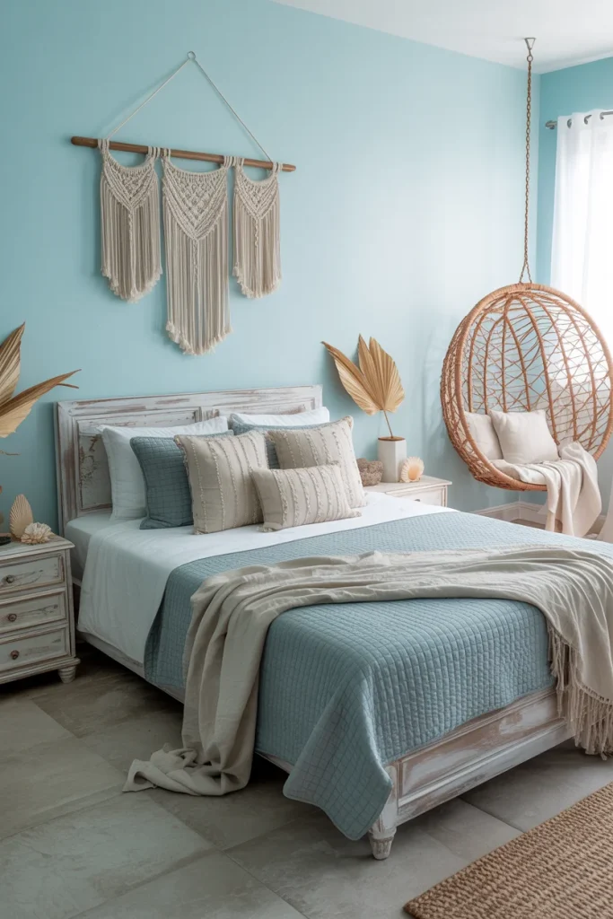 Blue Boho Bedroom