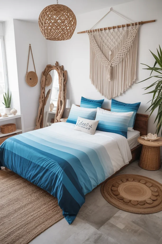 Blue Boho Bedroom