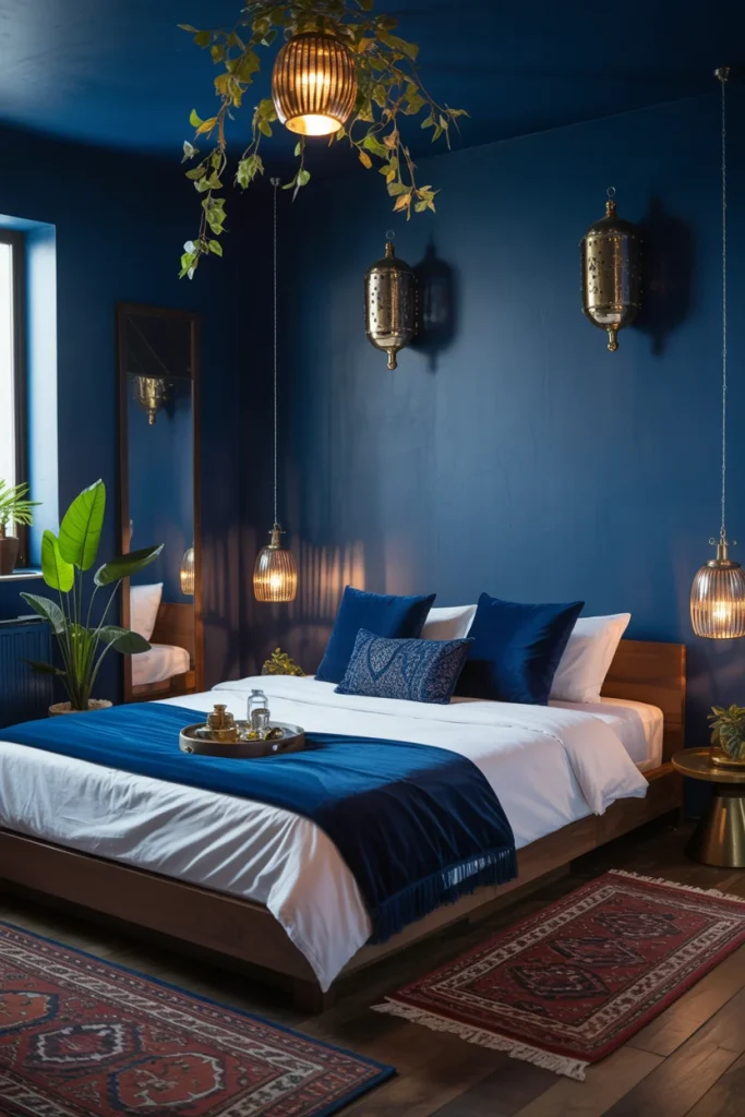 Blue Boho Bedroom
