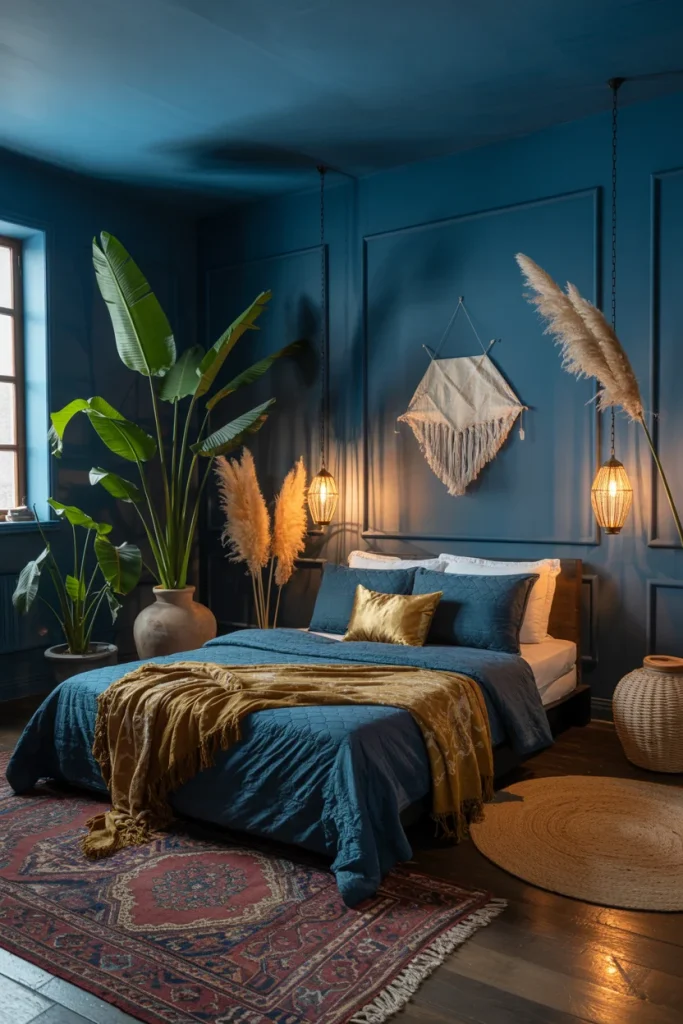 Blue Boho Bedroom