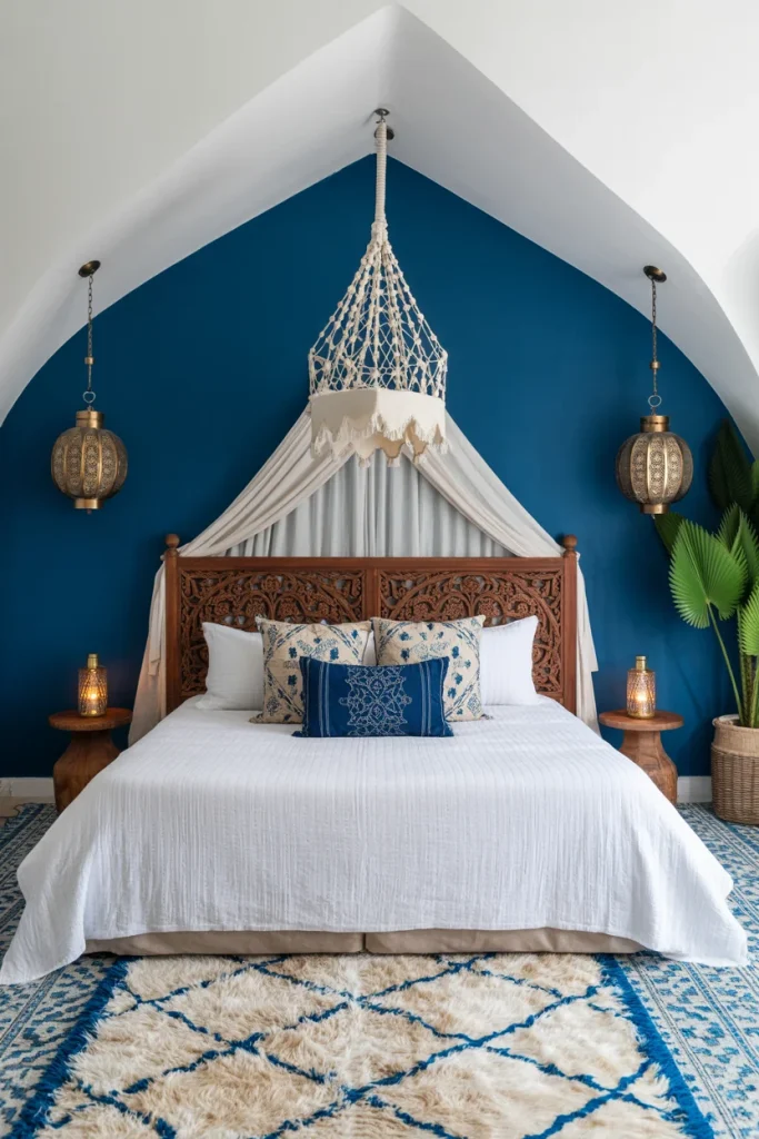 Blue Boho Bedroom