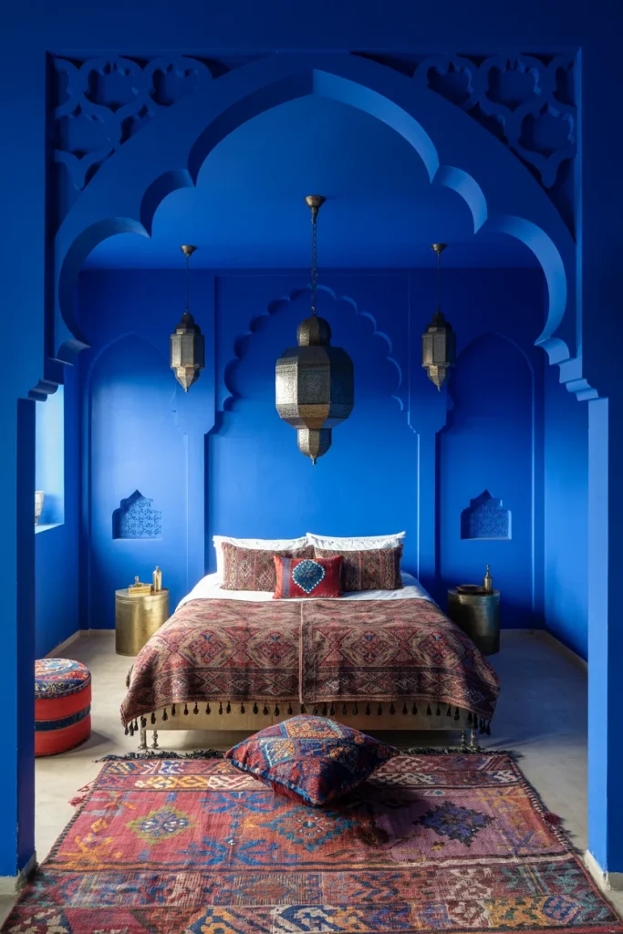 Blue Boho Bedroom