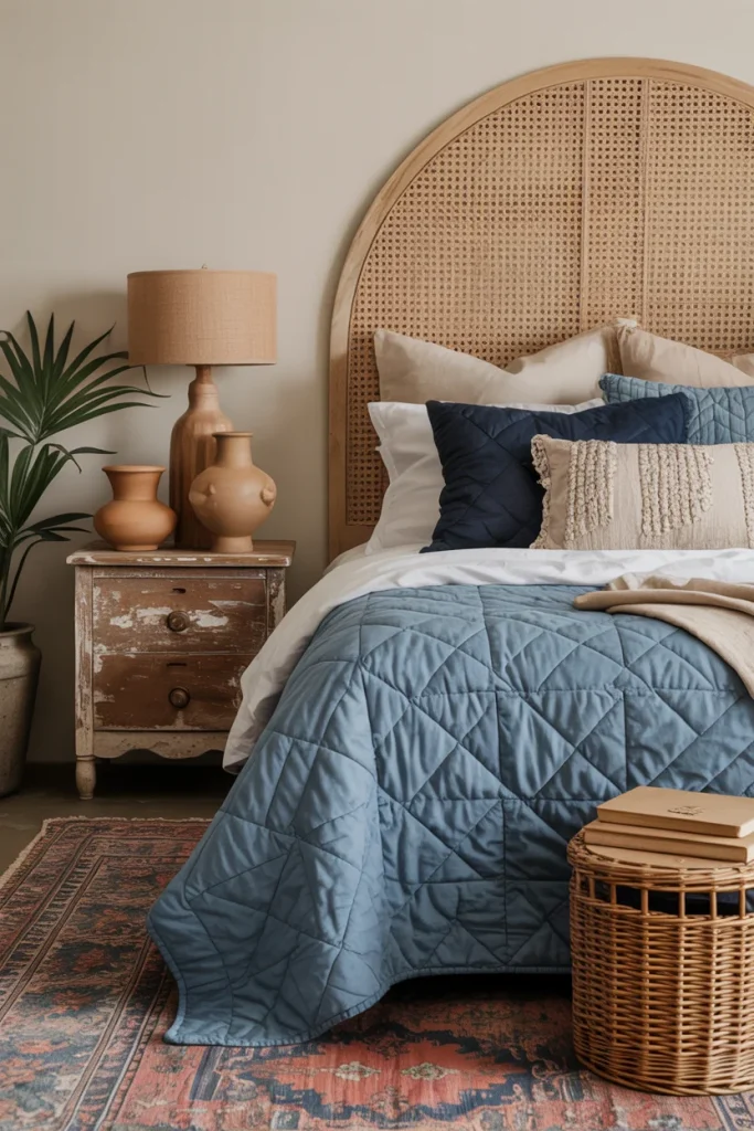 Blue Boho Bedroom