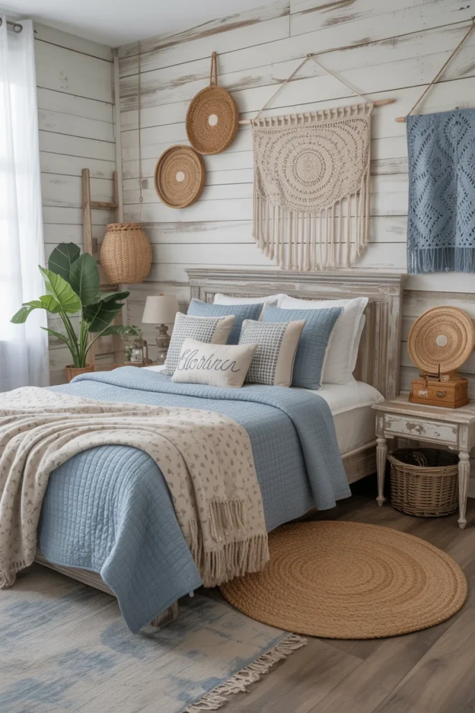 Blue Boho Bedroom