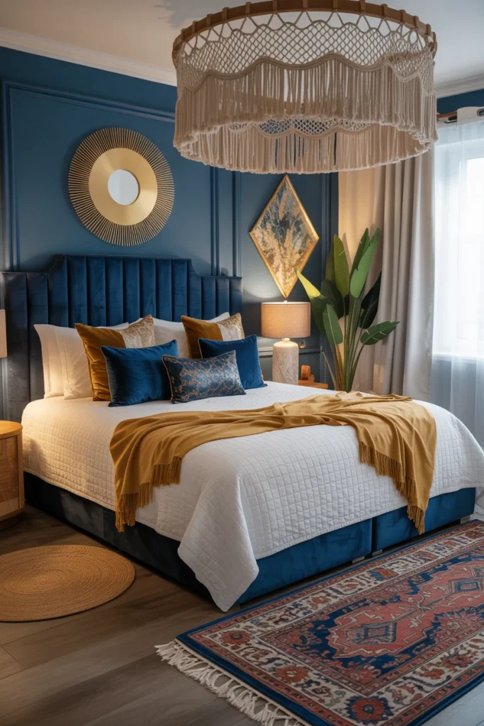 Blue Boho Bedroom