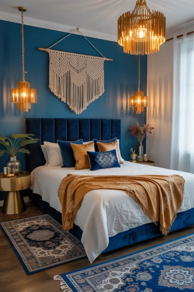 Blue Boho Bedroom