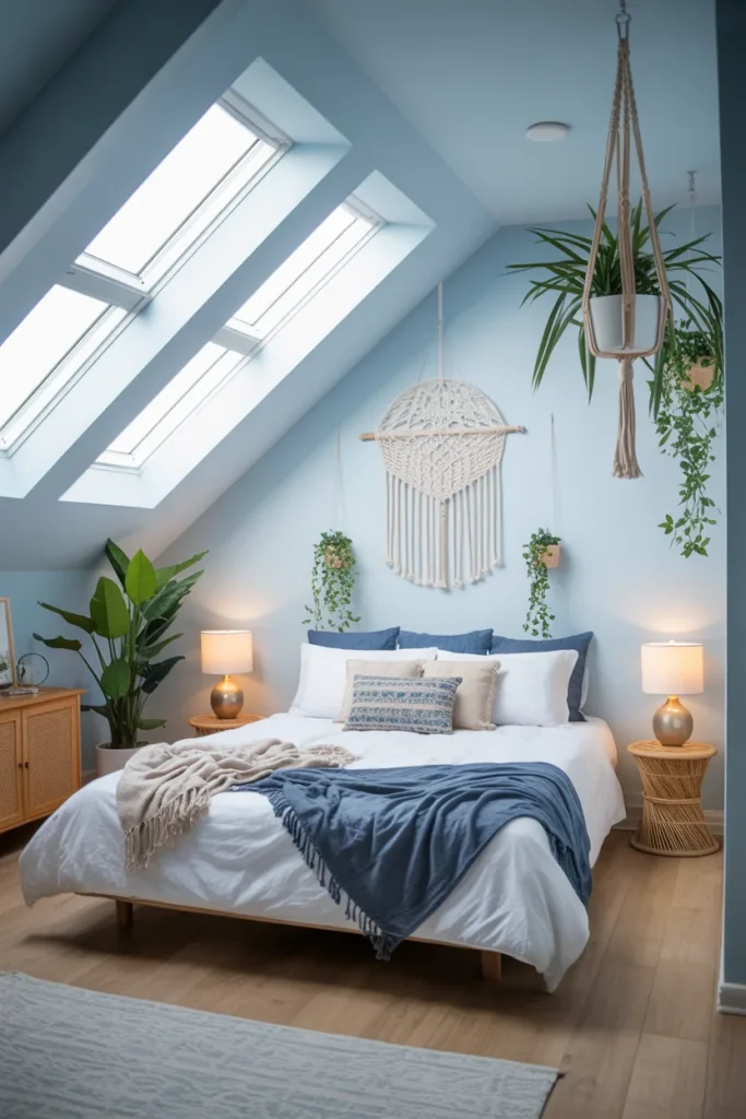 Blue Boho Bedroom