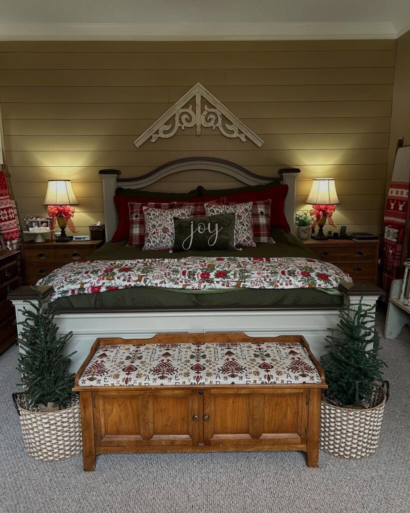 Classic Farmhouse Holiday Bedroom