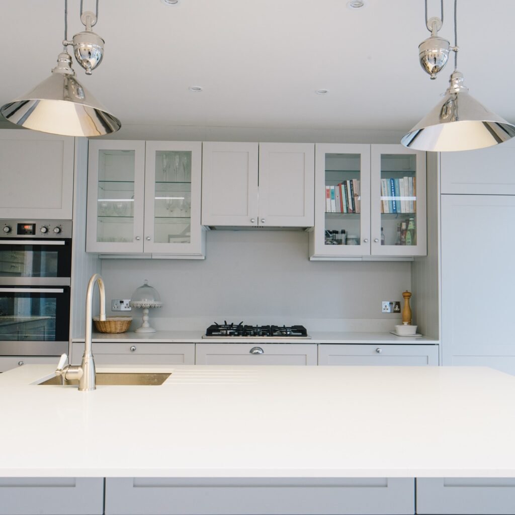 Classic Symmetry with Glass Cabinets