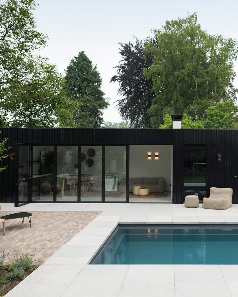 Compact Modern Black Pool Studio