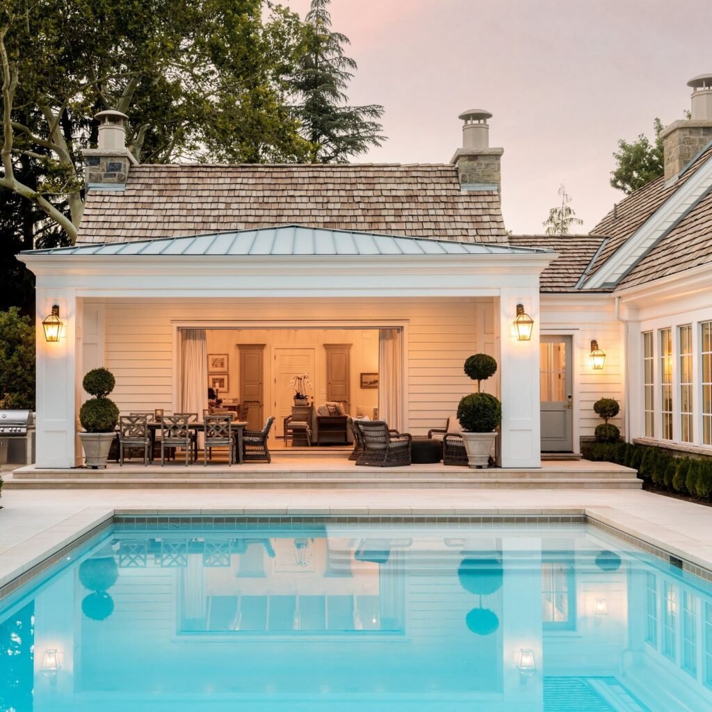 Cottage-Style Pool Retreat