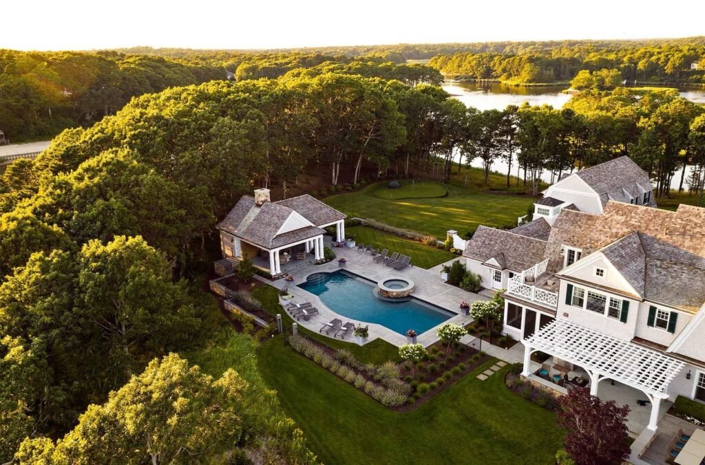 Hilltop Stone Pool Pavilion