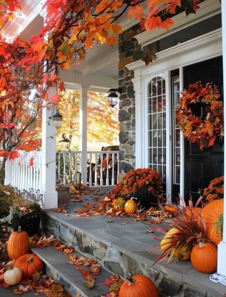 Leafy Autumn Porch