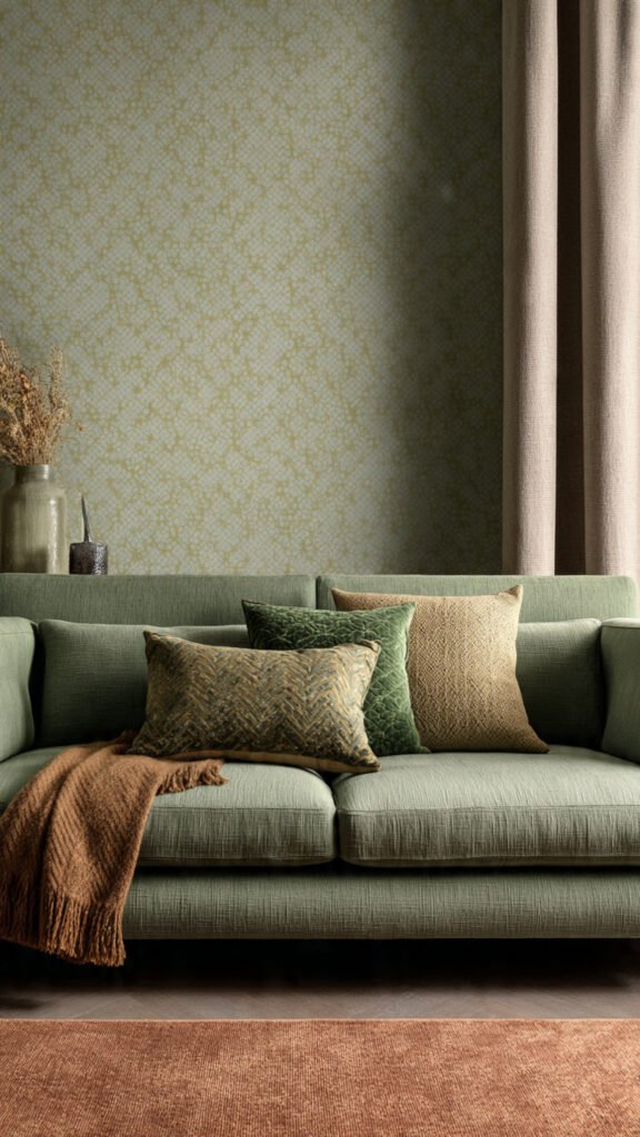 Patterned Sofa Scene