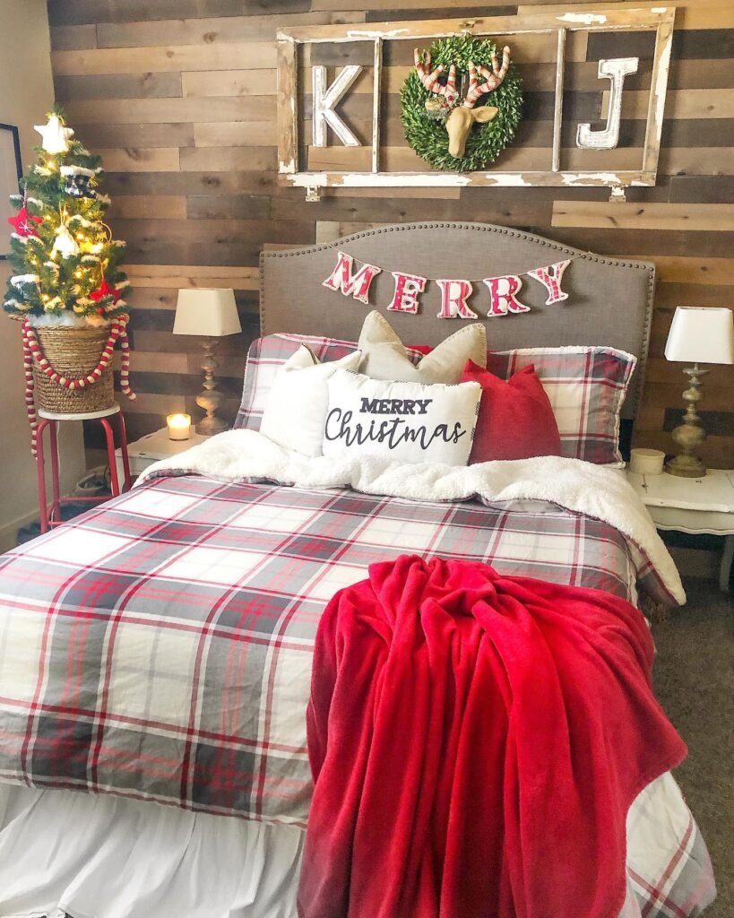 Rustic Plaid Christmas Room