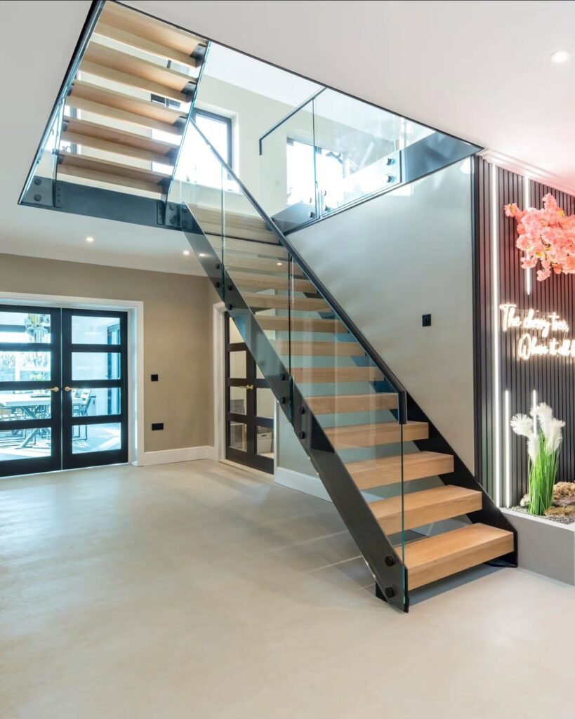 Sleek Glass Staircase