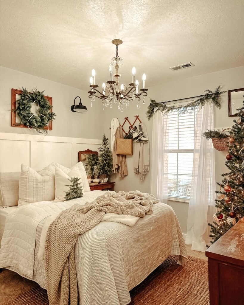 Soft Neutral Holiday Bedroom