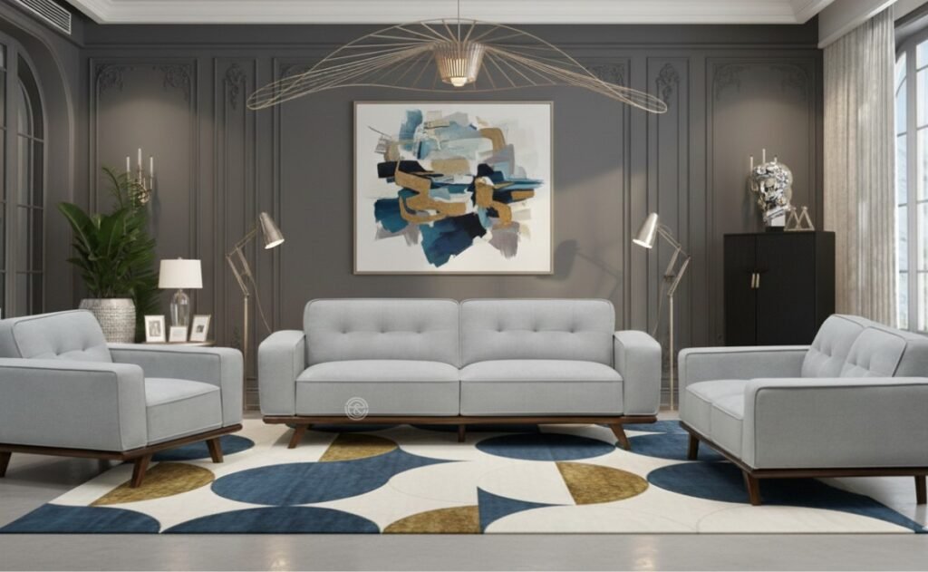 Symmetrical Grey Lounge
