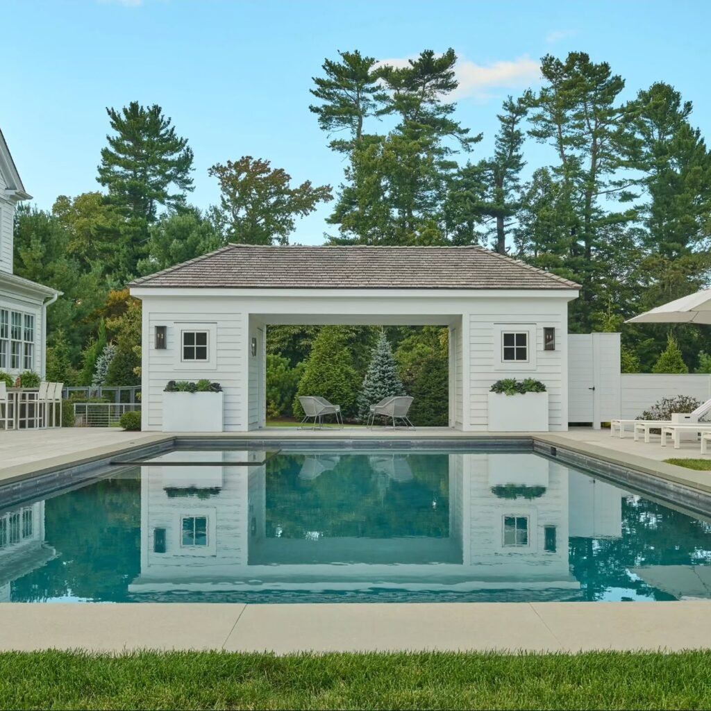 Symmetrical Pool Pavilion