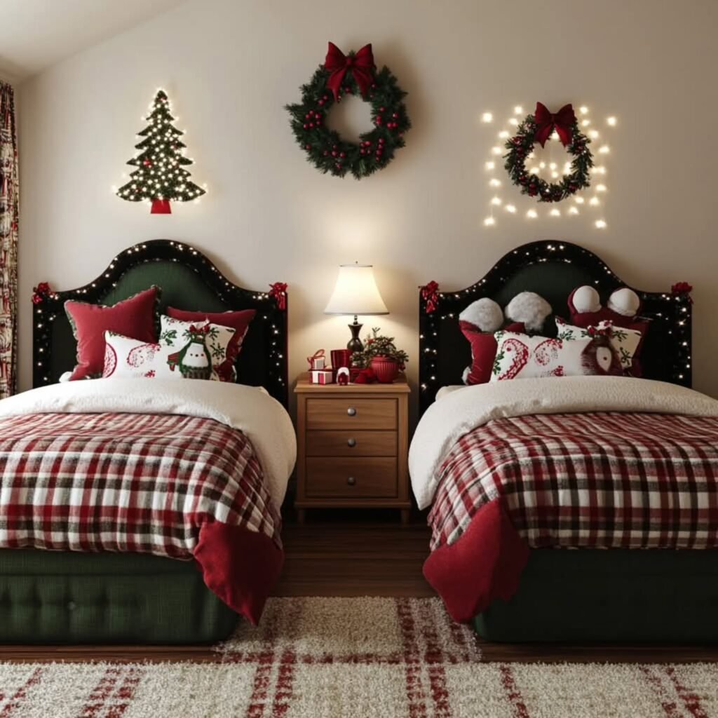 Twin Bed Holiday Setup