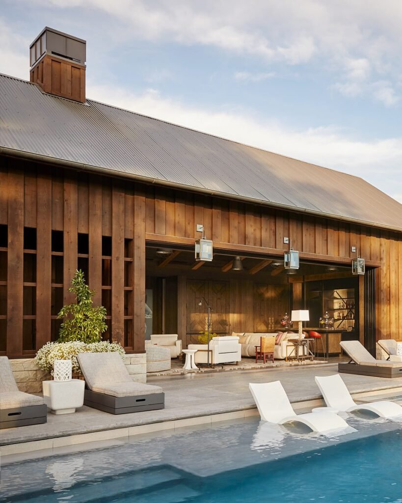 Rustic Modern Poolhouse