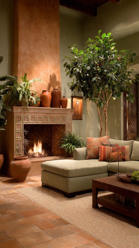 Warm Fireplace Lounge
