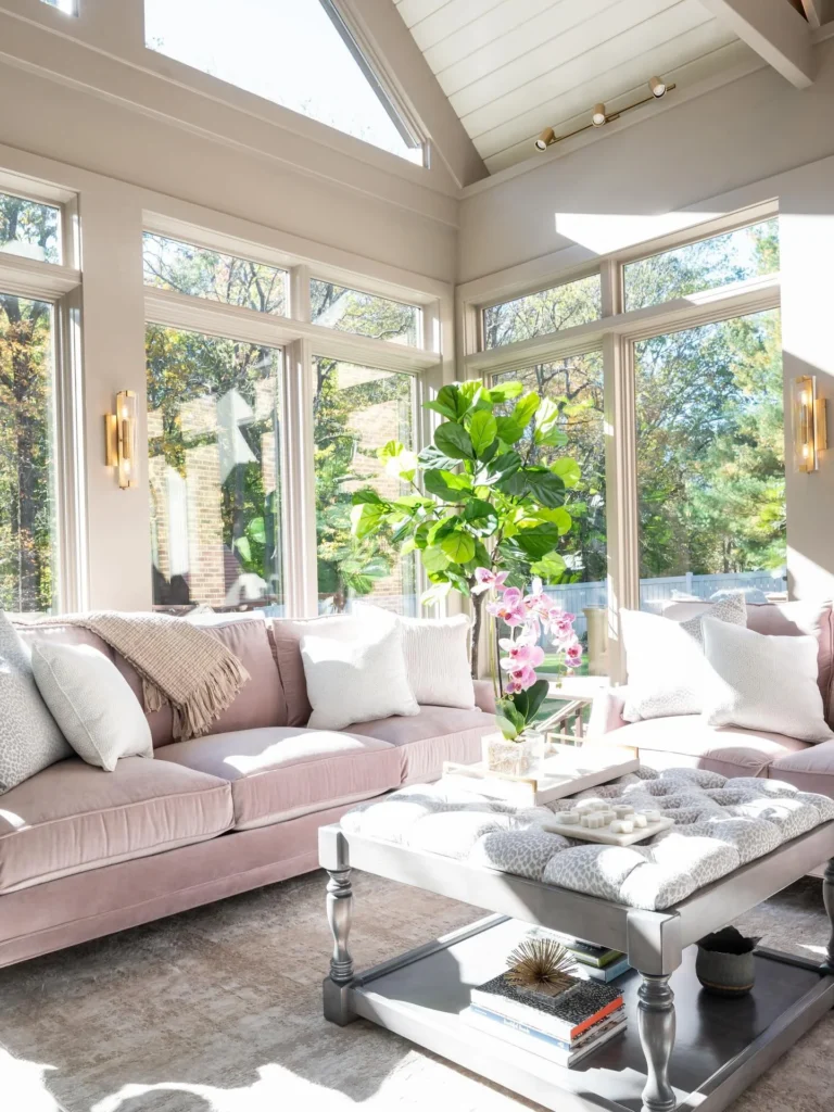 Airy Modern Sunroom Living