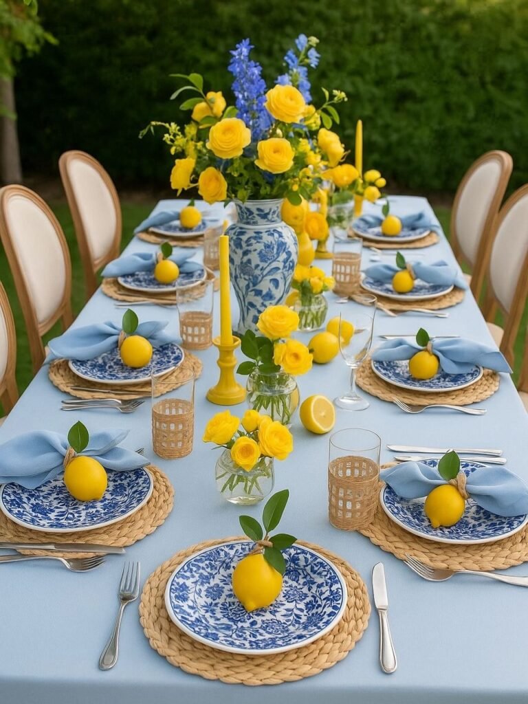 Blue And Yellow Table