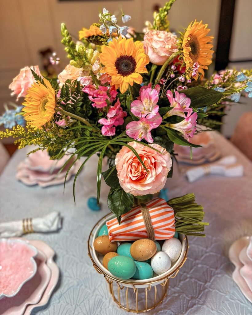 Bright Mixed Flower Centerpiece