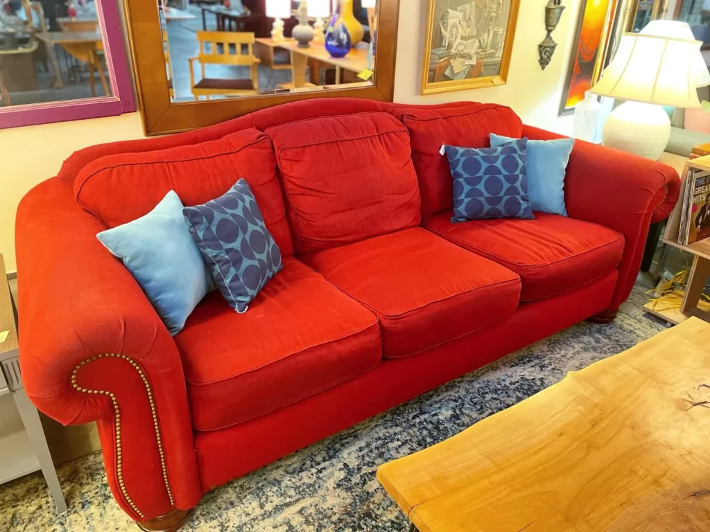 Classic Cozy Red Sofa