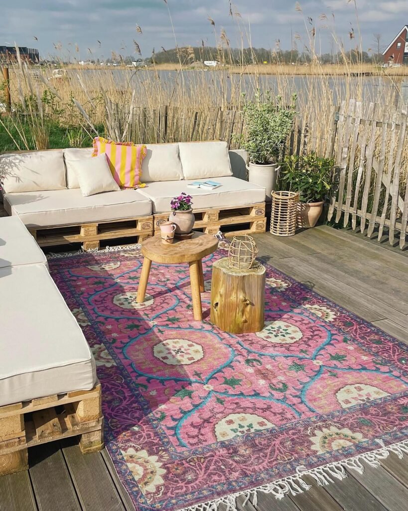 Colorful Boho Deck Rug