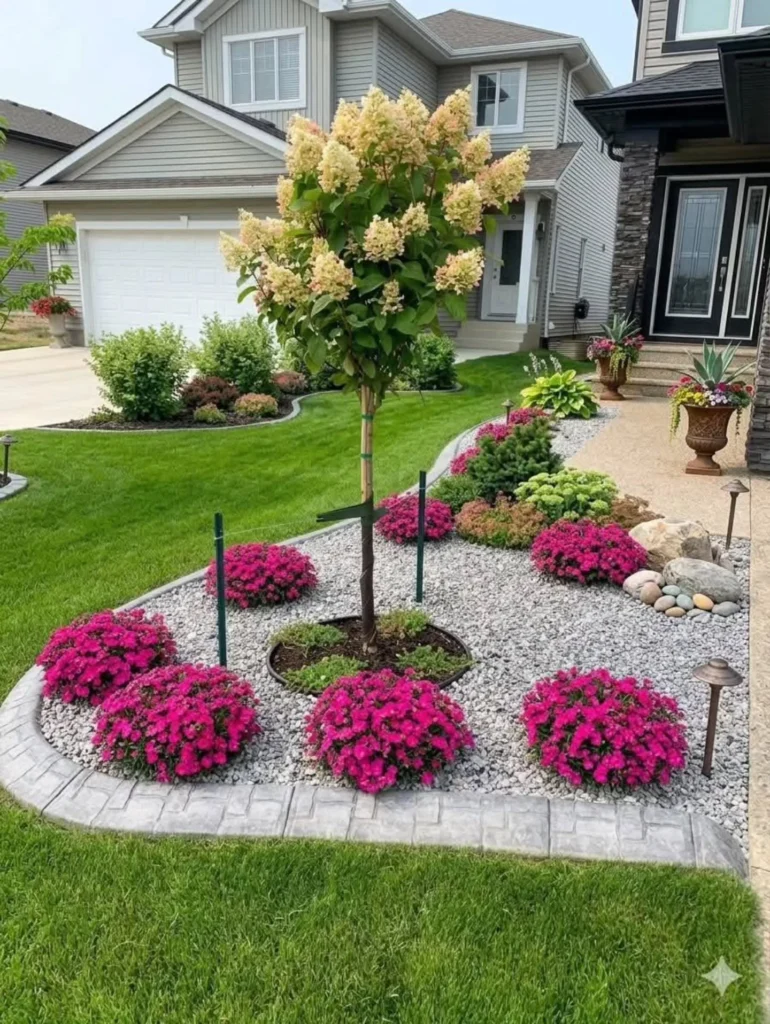 Colorful Flower Bed Accent