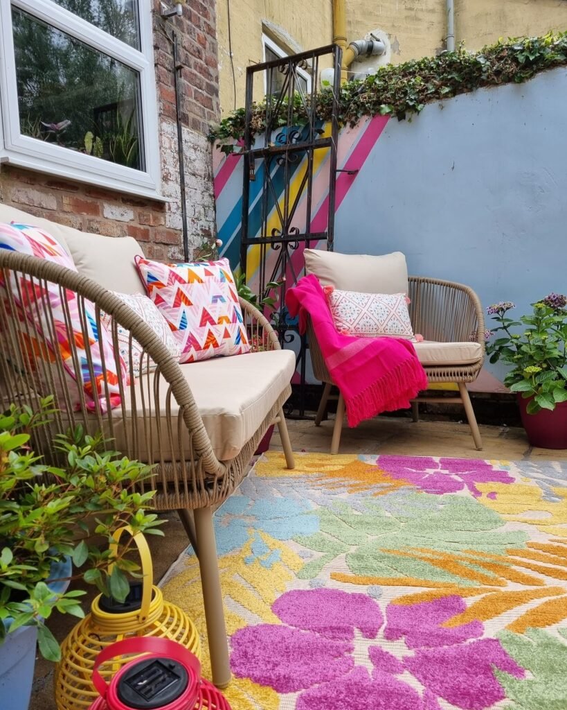 Colorful Small Patio Rug