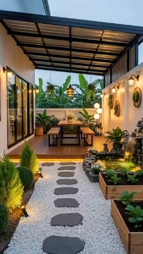 Compact Patio Garden Retreat