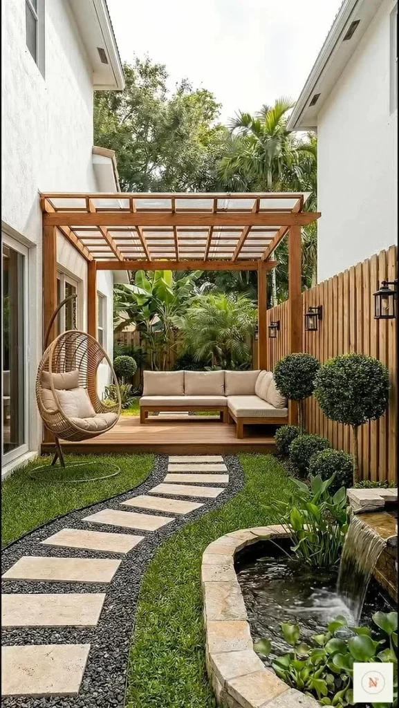 Compact Patio Tile Setup