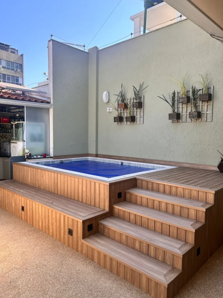 Compact Poolside Deck Build