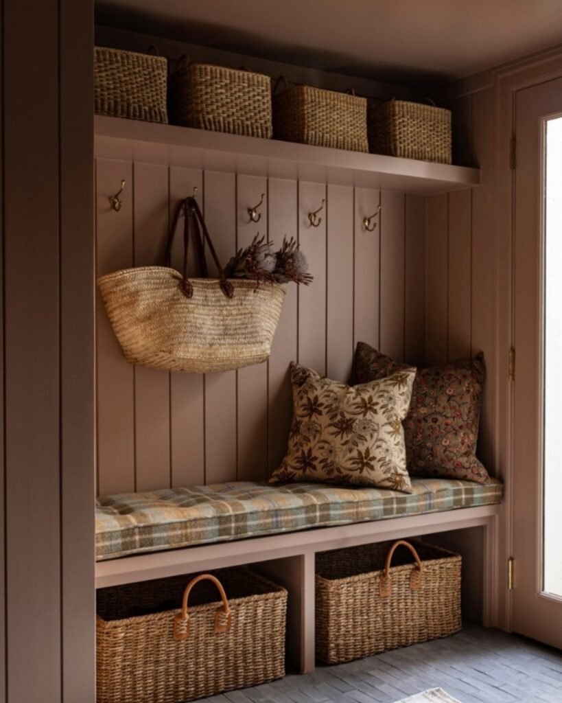 Cozy Basket Bench