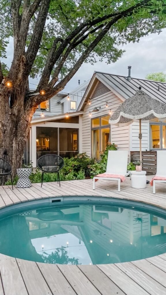 Cozy Deckside Pool Setup
