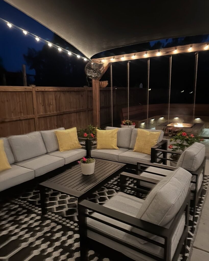 Cozy String Light Lounge