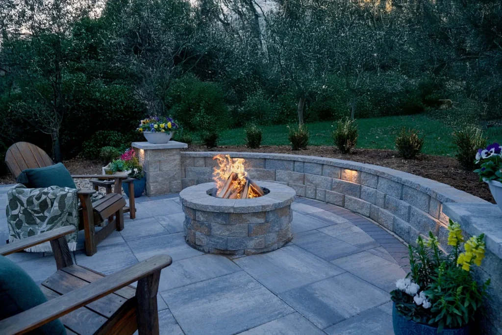 Curved Stone Bench Circle