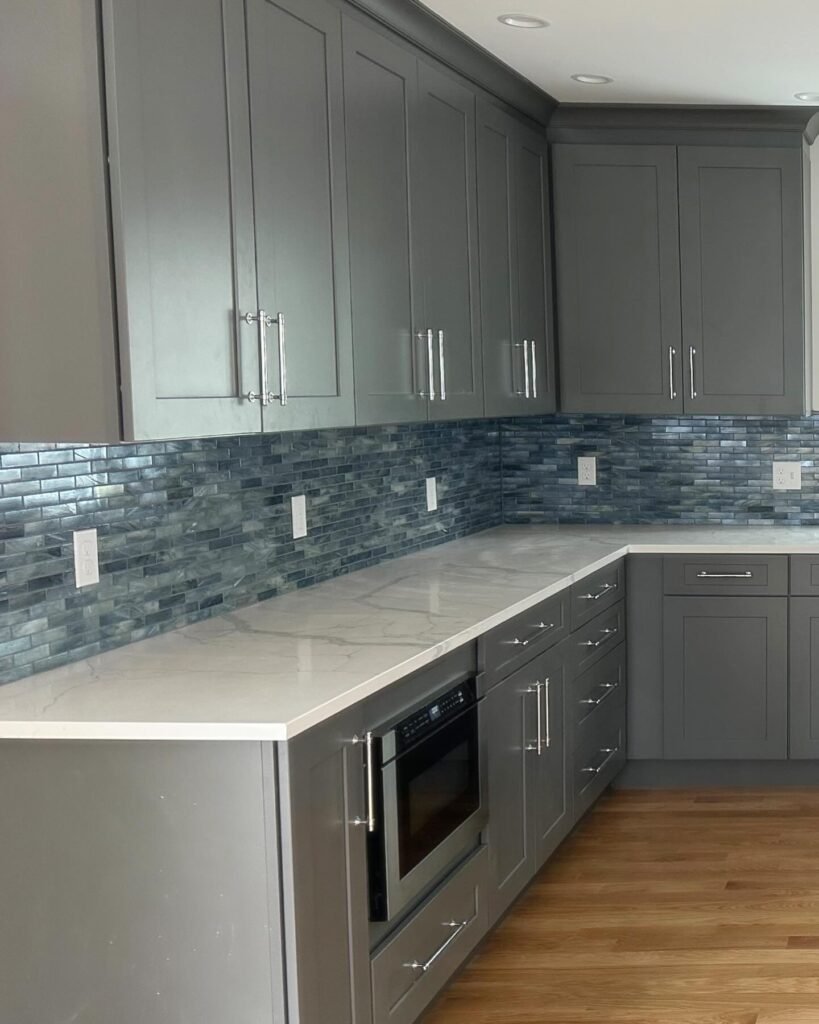 Deep Gray Cabinet Focus