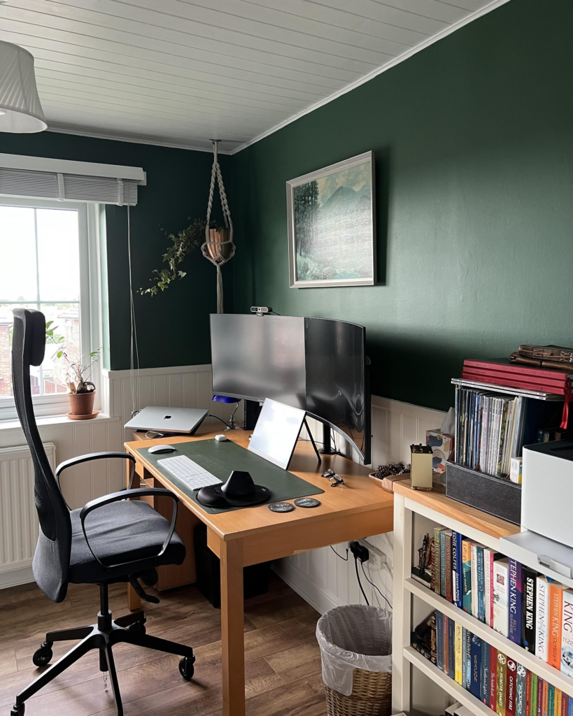 Deep Green Accent Wall