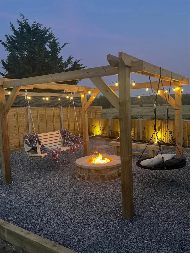 Dual Pergola Seating Setup