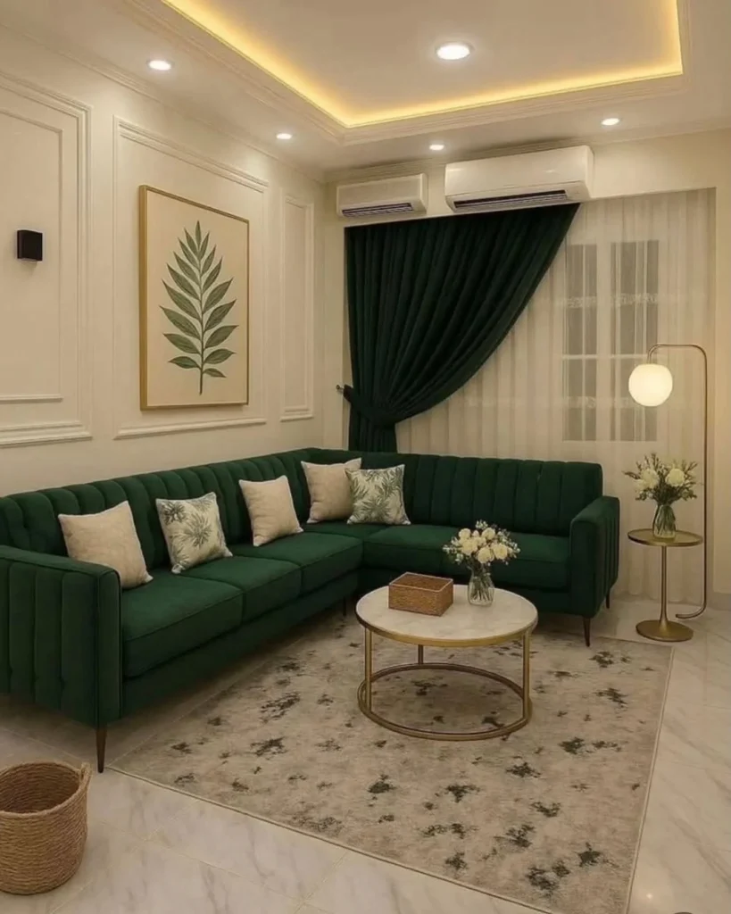 Elegant Dark Green Corner